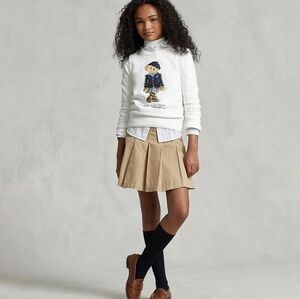 Ralph Lauren Girls White Pullover Sweatshirt